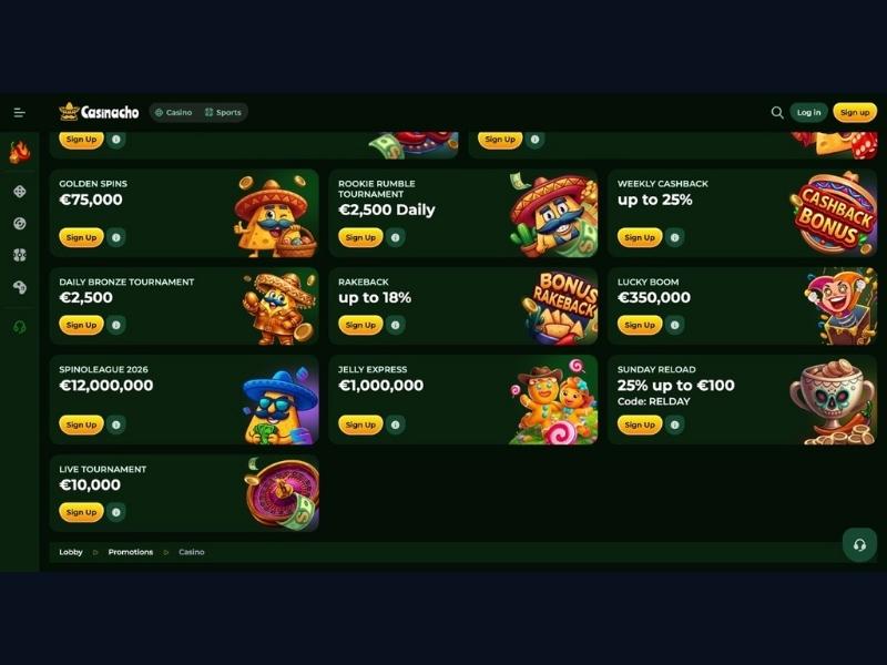Registrazione passo dopo passo su Casinacho Casino Nacho Casino per l'Italia